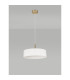 Baymont Antique Brass 5 Light E27 Single Pendant With 45cm x 15cm Faux Silk Shade White-12