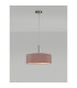 Baymont Satin Nickel 5 Light E27 Single Pendant With 45cm x 15cm Dual Faux Silk Shade Taupe/Halo Gold-2