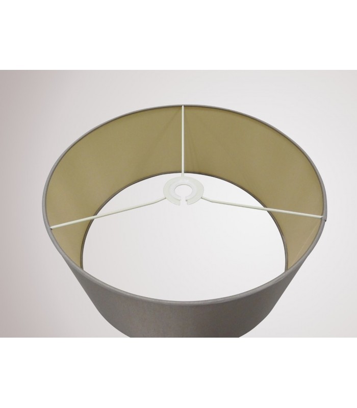 Round Cylinder, 400 x 180mm Dual Faux Silk Fabric Shade, Taupe, Halo Gold - 8