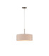 Baymont Satin Nickel 5 Light E27 Single Pendant With 45cm x 15cm Dual Faux Silk Shade Nude Beige/Moonlight-4