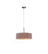 Baymont Satin Nickel 5 Light E27 Single Pendant With 45cm x 15cm Dual Faux Silk Shade Taupe/Halo Gold-4