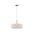 Baymont Satin Nickel 5 Light E27 Single Pendant With 45cm x 15cm Dual Faux Silk Shade Nude Beige/Moonlight-5