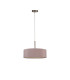 Baymont Satin Nickel 5 Light E27 Single Pendant With 45cm x 15cm Dual Faux Silk Shade Taupe/Halo Gold-5