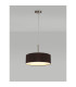 Baymont Satin Nickel 5 Light E27 Single Pendant With 45cm x 15cm Faux Silk Shade Black-2
