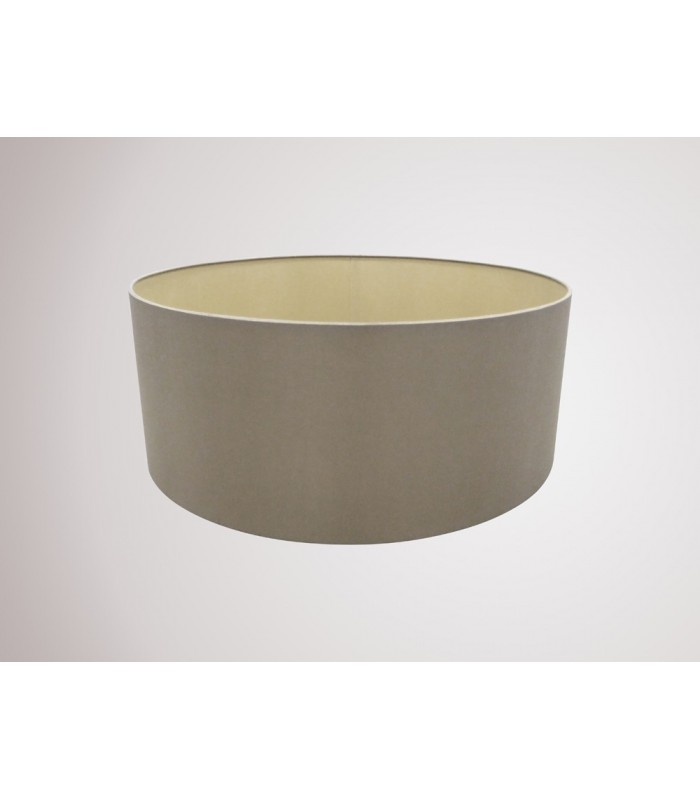 Round Cylinder, 500 x 200mm Dual Faux Silk Fabric Shade, Taupe, Halo Gold - 2