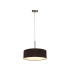 Baymont Satin Nickel 5 Light E27 Single Pendant With 45cm x 15cm Faux Silk Shade Black-4