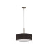 Baymont Satin Nickel 5 Light E27 Single Pendant With 45cm x 15cm Faux Silk Shade Black-5