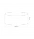 Round Cylinder, 500 x 200mm Dual Faux Silk Fabric Shade, Taupe, Halo Gold - 3