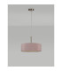 Baymont Satin Nickel 5 Light E27 Single Pendant With 45cm x 15cm Dual Faux Silk Shade Taupe/Halo Gold-12