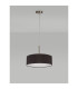 Baymont Satin Nickel 5 Light E27 Single Pendant With 45cm x 15cm Faux Silk Shade Black-12