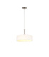 Baymont Satin Nickel 5 Light E27 Single Pendant With 45cm x 15cm Faux Silk Shade White-4
