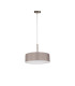 Baymont Satin Nickel 5 Light E27 Single Pendant With 45cm x 15cm Faux Silk Shade Grey-5