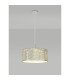 Baymont 40cm Polished Chrome 5 Light E27 Single Pendant With 50cm x 20cm Silver Leaf Shade-2