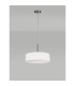 Baymont Satin Nickel 5 Light E27 Single Pendant With 45cm x 15cm Faux Silk Shade White-12