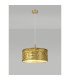 Baymont 40cm Antique Brass 5 Light E27 Single Pendant With 50cm x 20cm Gold Leaf Shade-2