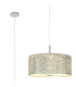 Baymont 40cm Polished Chrome 5 Light E27 Single Pendant With 50cm x 20cm Silver Leaf Shade-1