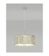 Baymont 40cm Polished Chrome 5 Light E27 Single Pendant With 50cm x 20cm Silver Leaf Shade-2
