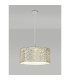 Baymont Polished Chrome 5 Light E27 Single Pendant With 60cm x 22cm Silver Leaf Shade-2