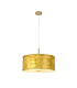 Baymont 40cm Antique Brass 5 Light E27 Single Pendant With 50cm x 20cm Gold Leaf Shade-4