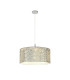 Baymont Polished Chrome 5 Light E27 Single Pendant With 60cm x 22cm Silver Leaf Shade-4