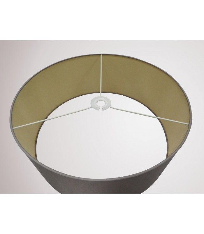 Round Cylinder, 500 x 200mm Dual Faux Silk Fabric Shade, Taupe, Halo Gold - 11