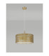 Baymont 40cm Antique Brass 5 Light E27 Single Pendant With 50cm x 20cm Gold Leaf Shade-12