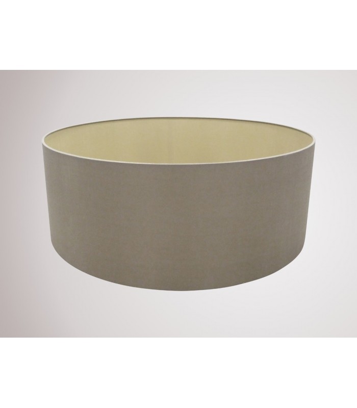 Round Cylinder, 600 x 220mm Dual Faux Silk Fabric Shade, Taupe, Halo Gold - 2