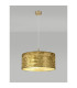 Baymont Antique Brass 5 Light E27 Single Pendant With 60cm x 22cm Gold Leaf Shade-2