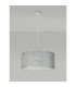 Baymont Polished Chrome 5 Light E27 Single Pendant With 60cm x 22cm Silver Leaf Shade-12