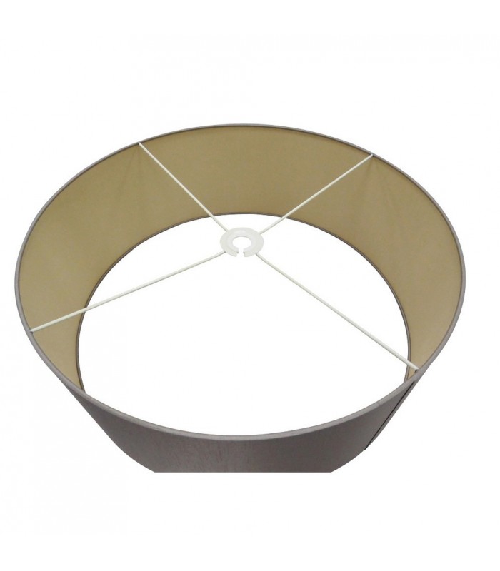 Round Cylinder, 600 x 220mm Dual Faux Silk Fabric Shade, Taupe, Halo Gold - 4