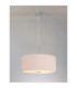Baymont Polished Chrome 5 Light E27 Single Pendant With 60cm x 22cm Dual Faux Silk Shade Nude Beige/Moonlight-2