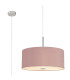 Baymont Polished Chrome 5 Light E27 Single Pendant With 60cm x 22cm x 22cm Dual Faux Silk Shade Taupe/Halo Gold-1