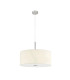 Baymont Polished Chrome 5 Light E27 Single Pendant With 60cm x 22cm Faux Silk Shade Ivory Pearl/White Laminate-5