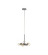 Baymont Polished Chrome 5 Light E27 Single Pendant With 60cm x 22cm Faux Silk Shade Ivory Pearl/White Laminate-6