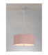 Baymont Polished Chrome 5 Light E27 Single Pendant With 60cm x 22cm x 22cm Dual Faux Silk Shade Taupe/Halo Gold-2