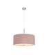 Baymont Polished Chrome 5 Light E27 Single Pendant With 60cm x 22cm x 22cm Dual Faux Silk Shade Taupe/Halo Gold-4