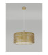 Baymont Antique Brass 5 Light E27 Single Pendant With 60cm x 22cm Gold Leaf Shade-12