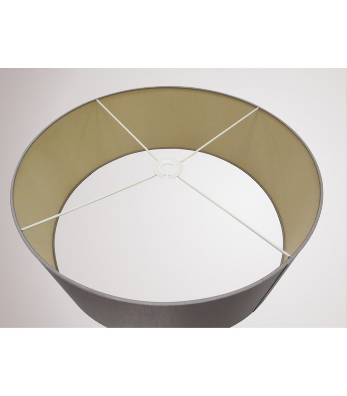 Round Cylinder, 600 x 220mm Dual Faux Silk Fabric Shade, Taupe, Halo Gold - 8