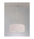 Baymont Polished Chrome 5 Light E27 Single Pendant With 60cm x 22cm Dual Faux Silk Shade Nude Beige/Moonlight-14