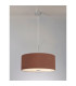 Baymont Polished Chrome 5 Light E27 Single Pendant With 60cm x 22cm Dual Faux Silk Shade Cocoa/Grecian Bronze-2