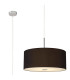 Baymont Polished Chrome 5 Light E27 Single Pendant With 60cm x 22cm Dual Faux Silk Shade Black/Green Olive-1
