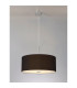 Baymont Polished Chrome 5 Light E27 Single Pendant With 60cm x 22cm Dual Faux Silk Shade Black/Green Olive-2