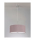 Baymont Polished Chrome 5 Light E27 Single Pendant With 60cm x 22cm x 22cm Dual Faux Silk Shade Taupe/Halo Gold-14