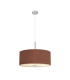 Baymont Polished Chrome 5 Light E27 Single Pendant With 60cm x 22cm Dual Faux Silk Shade Cocoa/Grecian Bronze-4