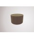 Round Cylinder, 300 x 170mm Dual Faux Silk Fabric Shade, Raw Cocoa, Grecian Bronze - 2