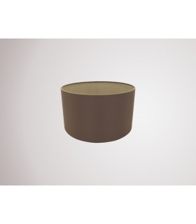 Round Cylinder, 300 x 170mm Dual Faux Silk Fabric Shade, Raw Cocoa, Grecian Bronze - 2