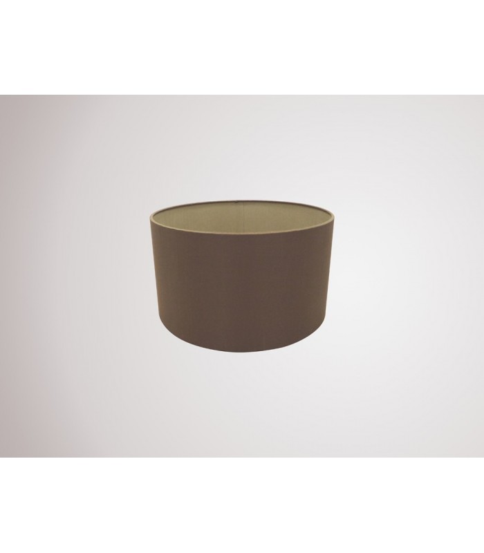 Round Cylinder, 300 x 170mm Dual Faux Silk Fabric Shade, Raw Cocoa, Grecian Bronze - 2
