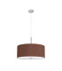 Baymont Polished Chrome 5 Light E27 Single Pendant With 60cm x 22cm Dual Faux Silk Shade Cocoa/Grecian Bronze-5
