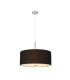 Baymont Polished Chrome 5 Light E27 Single Pendant With 60cm x 22cm Dual Faux Silk Shade Black/Green Olive-4