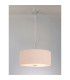 Baymont Polished Chrome 5 Light E27 Single Pendant With 60cm x 22cm Dual Faux Silk Shade Antique Gold/Ruby-2